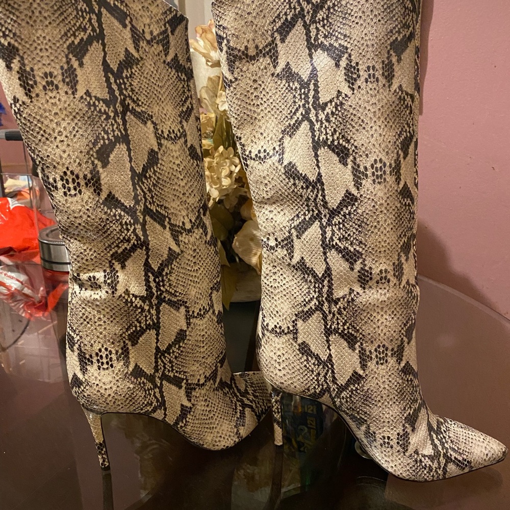 Schutz snakeskin boots